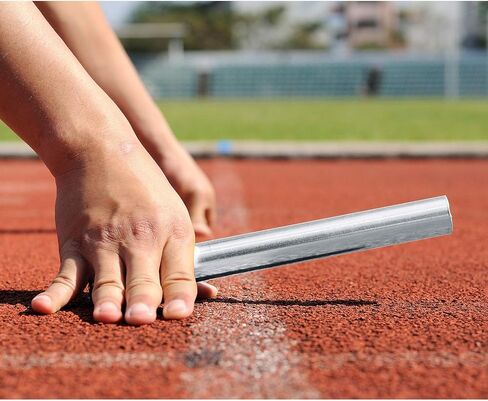 Zhehao Relay Baton Track Baton الألومنيوم هراوات السباق الميدانية عصا الجري للطلاب مكتب كلارك أدوات السباق الميدانية في الهواء الطلق، 5 قطع (ذهبي فضي أحمر أخضر أزرق) in Saudi Arabia