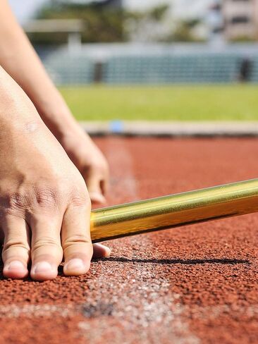 Zhehao التتابع باتون المسار باتون الألومنيوم الميدان سباق الهراوات تشغيل عصا للطلاب مكتب كلارك أدوات السباق الميداني في الهواء الطلق، 3 قطع in Kuwait