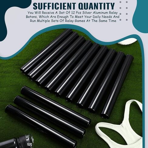 24 Pcs Relay Baton Aluminum Field Track Baton for Students Office Outdoor Running Practice Athlete in Saudi Arabia