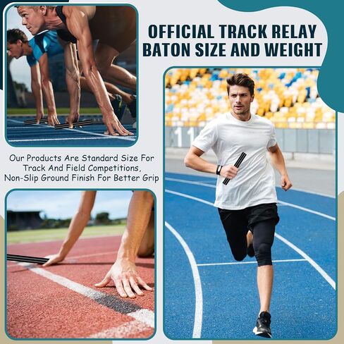 24 Pcs Relay Baton Aluminum Field Track Baton for Students Office Outdoor Running Practice Athlete in Saudi Arabia