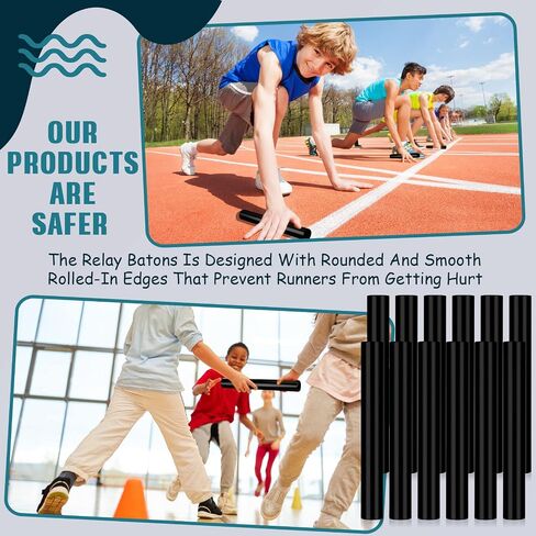 24 Pcs Relay Baton Aluminum Field Track Baton for Students Office Outdoor Running Practice Athlete in Saudi Arabia