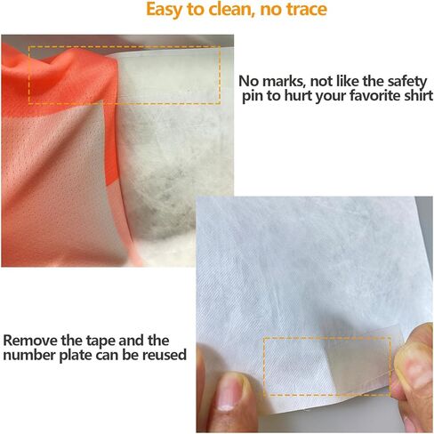 UISKOOPW Race Bibs Running Numbers Bibs Tape Instead Racing Running Race bib Clips Magnets pins Track Bib Numbers for Tryouts Audition Numbers Tape for Marathon Runners Events Sports Games in Kuwait