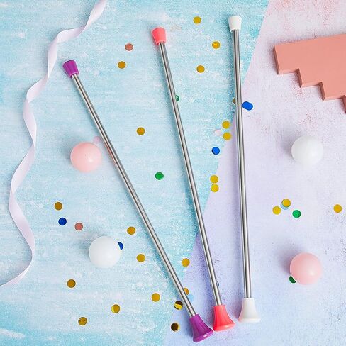 6 Pieces Twirling Batons Unisex Kids' Gymnastics Twirling Baton Dance Baton for Kids Girls Talent Shows, Artistic Dancing, Baton Twirling, Pink, White, Purple in Saudi Arabia