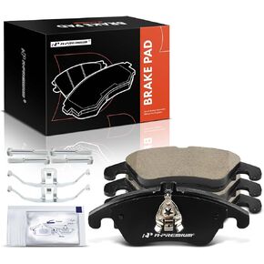 A-Premium Front Ceramic Disc Brake Pads Set Compatible with Mercedes-Benz C250 2014, C300 2011-2014, C350 2008-2015, E250, E300, E350, E400, E550, CLS400, SLK250, SLK300, SLK350, SLC300, 4 Pcs
