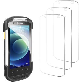 3pcs Tempered Glass Screen Protector for Zebra Symbol TC70 TC70X TC72 TC75 TC75X TC77 Handheld Barcode Scanner Mobile Computer,9H HD Protective Film