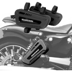 Motorcycle Tail Bag Saddle Bags Tool Bag EVA Waterproof Bike Frame Bag Hard Shell Side Motorcycle Storage Bag Hanging Bag Seat Tube Cycling Accessories packge 2Pcs