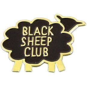 Pinposni Black Sheep Club Enamel Lapel Pin Metal Badge Brooch For Backpacks
