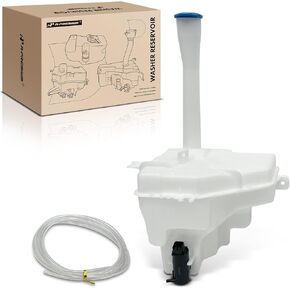 A-Premium Windshield Washer Reservoir Compatible with Select Kia Models - Forte 2010-2014, Forte Koup 2010-2014, Forte5 2014, with (Washer Pump/Cap/Filler Neck/Hose) - Replace# 98620-1M000