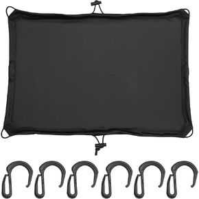 X AUTOHAUX 1 Set Motorcycle Luggage Net Helmet Cover 24"x17" Elastic Waterproof Trunk Cover with 6 Hooks Universal