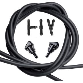 Windshield Washer Nozzles Kit, Replacement for Chrysler, Dodge, Jeep, Ram - OTUAYAUTO Washer Jet and Fluid Hose with Connector