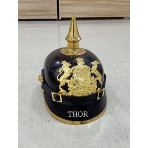 Wurttemberg Pickelhaube/Spiked Helmet for Officer German Pickelhaube Helmet | Leather Pickelhaube Imperial Prussian Helmet | Brass German Officer Helmet | Black