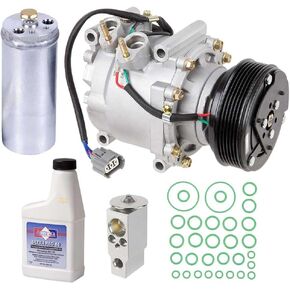 AC Compressor & A/C Kit For Honda Civic 1.7L 2002 2003 2004 2005 w/ 3-Wire Connector - BuyAutoParts 60-80229RK New