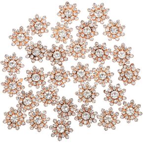 Christmas Snowflake Buttons Pearl Rhinestone Buttons Flat Back Flower Buttons Pearl Sew on Clothing Buttons for DIY Crafts 30Pcs Silver 1 Silver Snowflake Buttons