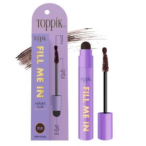 Toppik Fill Me In Hairline Filler, Hair Color Root Touchup, Hair Fibers Wand, Fills In Thinning Hairline, Hair Styling Product, 0.176 oz (5 g) Medium Brown