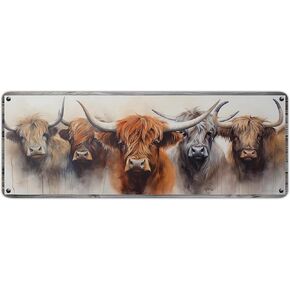 Multi-Functional Oversized 31.5" x 11.750" Desk/Mouse Pad Featuring "The Highland Cow Herd". Seamlessly Blending Artistry with Practicality. Non-Slip Backing and Stitched Edge.