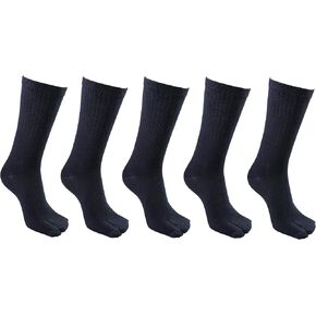 Men's 2 Toe Sandal Toe Flip Flops Toe Japanese Tabi Toe Socks,5 Pairs Pack