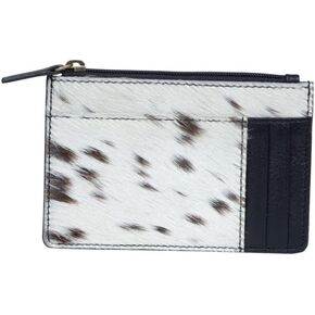 Myra Bag Broadway Women's Wallet - Black and White Cowhide Hairon and Leather Wallets for Women, Credit Card Holder for Women, Small Wallet for Women, Compact Wallet for Woman