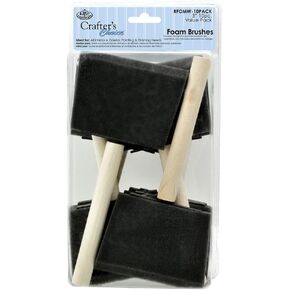 Royal & Langnickel - Crafter's Choice 10 Count 3" Foam Brushes Value Pack | RFOMW-10PACK