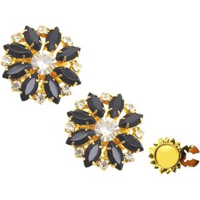 Button Covers Cufflinks For Men Women Rhinestone Flower Button Cover For Shirt Tuxedo, Decorative Buttons For Crafts Shell Button covers Fancy Accessories For Business Daily Party Wedding Gifts