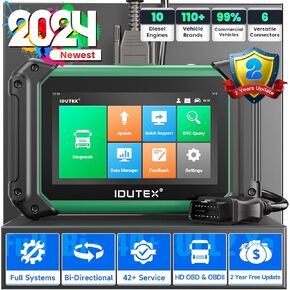 TS710 Heavy Duty Truck Scanner with DPF Regen, Bi-directional Scan Tool, 42+ Resets Diesel OBD2 Scanner, 2024 Elite Full System Truck Diagnostic Tool, Code Reader for Truck & Commercial Vehicle