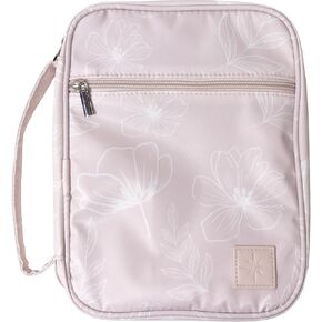 Idyllic Grace - Frolicking Flowers - Bible Cover - Bible Tote Bag - Zippered Bible Carrying Case - Long Cross Body Strap - Bible Accessories - Christian Gifts - Holds Pens - Notes - Bibles - Size: