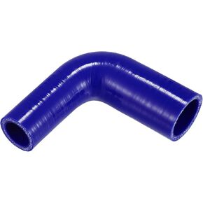 X AUTOHAUX 1 Pcs 25mm/0.98"-35mm/1.38" ID 90mm/3.54" Length 90 Degrees Blue Car Silicone Hose Coolant Hose Universal
