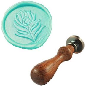 Fancy Peacock Feather Wax Seal Sealing Stamp Embellishment Wedding Invitation Card Snail Mail Gift Wrapping Wine Package Great Christmas Gift Idea Wax Seal Stamp Set