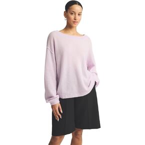 Women's Lightweight Reversible Cashmere Wide Neck Sweater