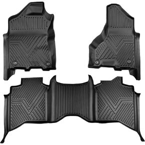 Floor Mats for 2013-2018 Dodge Ram 1500/2500/3500 Crew Cab & 2019-2024 Ram 1500 Classic Crew Cab | Custom Fit | Front & Rear | Front Bucket | All-Weather Car Liners for Trucks