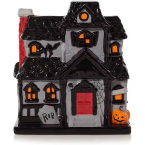 Yankee Candle Halloween Porcelain Spooky House Large Jar Candle Holder