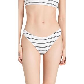 Madewell Women's Carp Bikini Bottoms in Stripe Rib