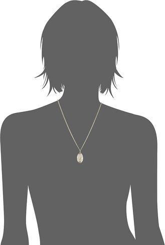 Amazon Essentials Oval Saint Christopher Medal Necklace with Rhodium Plated Stainless Steel Chain, 20", (previously Amazon Collection) in Saudi Arabia