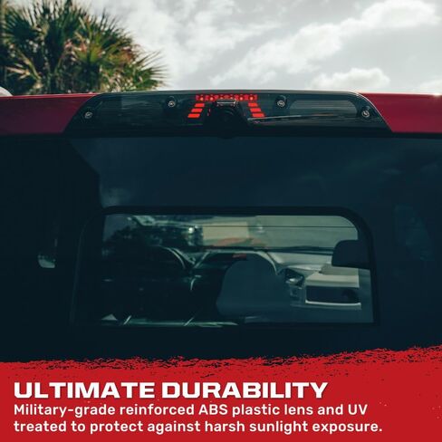 مصباح الفرامل الثالث RECON 17-24 Super Duty F250/350/450/550 - يناسب الموديلات المزودة بكاميرا سرير الشحن - مصابيح CREE XML LED - عدسات مدخنة in Saudi Arabia