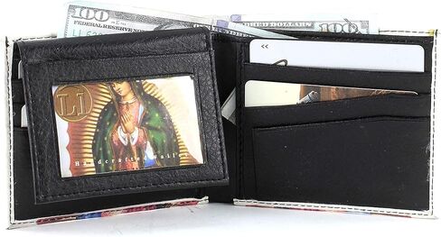 Leather Impressions Christian Gifts For Men - Bifold Wallet With 2 Flip Up ID Windows, 2 Inner Slots, 2 Billfold Pockets & 7 Card Slots - Classic Personalized Bible Wallet With Gift Box (St. Jude) in Kuwait