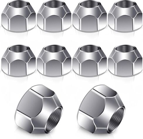 10 Pcs Open End Finish Lug Nuts 1/2-20 Lug Nuts Trailer Lug Nuts Tire Lugs Wheel Nuts Wheel Trailer Lugs Tire Lug Nuts Silver Lug Nuts for Trailers Tire Wheel in Saudi Arabia