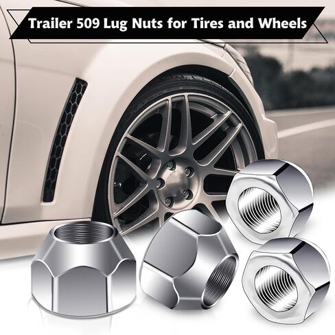 10 Pcs Open End Finish Lug Nuts 1/2-20 Lug Nuts Trailer Lug Nuts Tire Lugs Wheel Nuts Wheel Trailer Lugs Tire Lug Nuts Silver Lug Nuts for Trailers Tire Wheel in Saudi Arabia