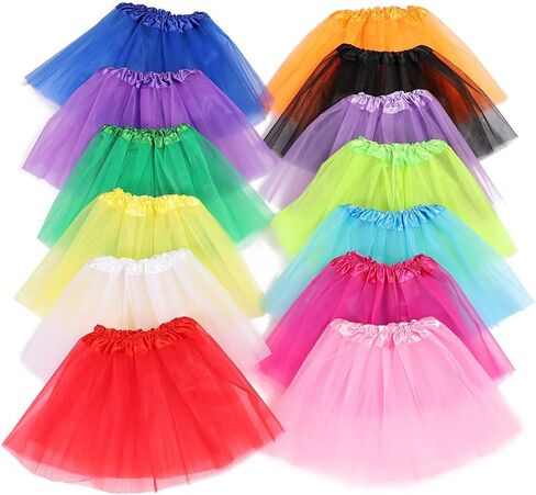 Zhzrche Toddler Girls Multicolor Tutu Skirts 3 Layered Ballet Tutu Little Girl Fluffy Tutu Birthday Party Dance Skirts in Saudi Arabia