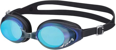 نظارات السباحة VIEW Swimming Gear V-630ASA SWIPE للياقة البدنية، عدسات عاكسة باللون الأسود/الفضي الداكن، عدسات عاكسة باللون الأزرق/الزمرد in Saudi Arabia