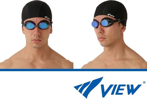 نظارات السباحة VIEW Swimming Gear V-630ASA SWIPE للياقة البدنية، عدسات عاكسة باللون الأسود/الفضي الداكن، عدسات عاكسة باللون الأزرق/الزمرد in Saudi Arabia