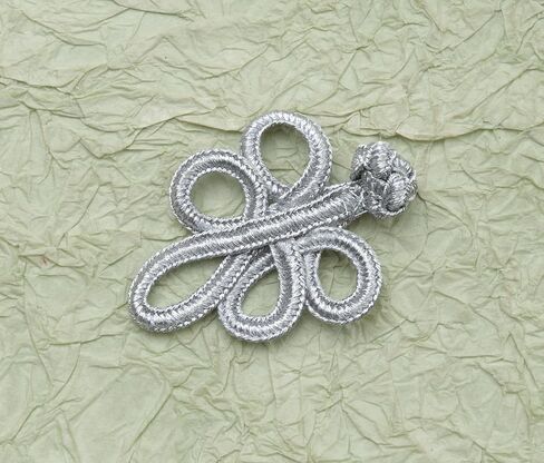 5 Pairs Chinese Knots Frog Buttons Closure Sewing Fasteners Polyester Vintage Closure for Sweater Cloak Coats Scarf Cardigan Costumes Outfit Crafting Cheongsam (Grey) in Kuwait
