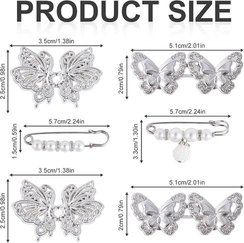 Butterfly Buttons Tightener,Detachable Loose Pant Waist Reduction Buckles Waist Cincher Clip, No Sewing in Saudi Arabia