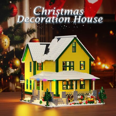 Christmas House Building Set with Light, Story Movie Snow House Blocks Toy, Compatible with Lego Christmas Village House Kit, Christmas for Boys Girls, Ages 8+ (1367 PCS) in Saudi Arabia