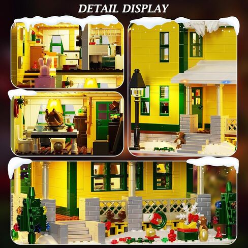 Christmas House Building Set with Light, Story Movie Snow House Blocks Toy, Compatible with Lego Christmas Village House Kit, Christmas for Boys Girls, Ages 8+ (1367 PCS) in Saudi Arabia
