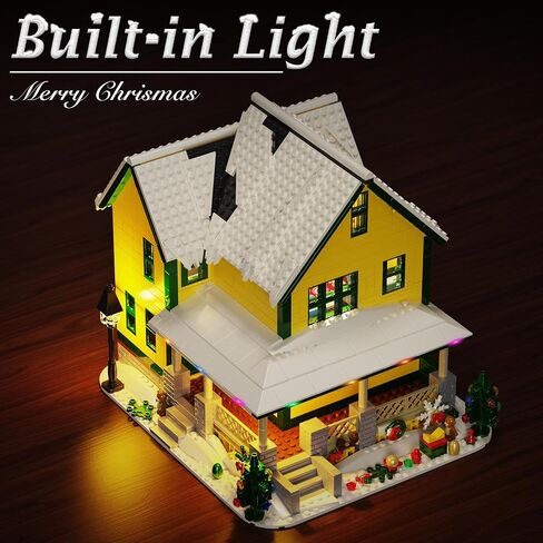 Christmas House Building Set with Light, Story Movie Snow House Blocks Toy, Compatible with Lego Christmas Village House Kit, Christmas for Boys Girls, Ages 8+ (1367 PCS) in Saudi Arabia