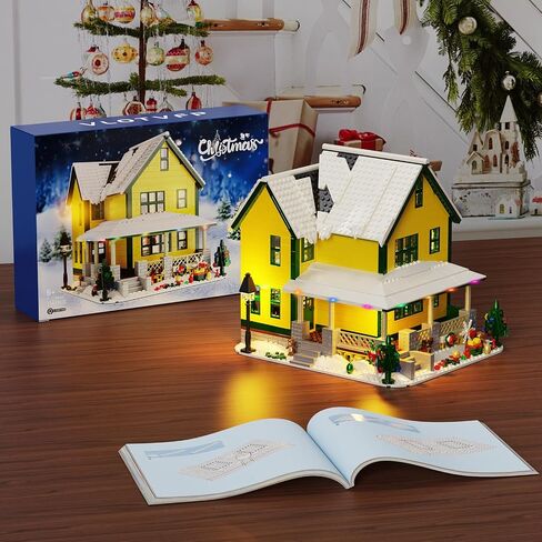 Christmas House Building Set with Light, Story Movie Snow House Blocks Toy, Compatible with Lego Christmas Village House Kit, Christmas for Boys Girls, Ages 8+ (1367 PCS) in Saudi Arabia