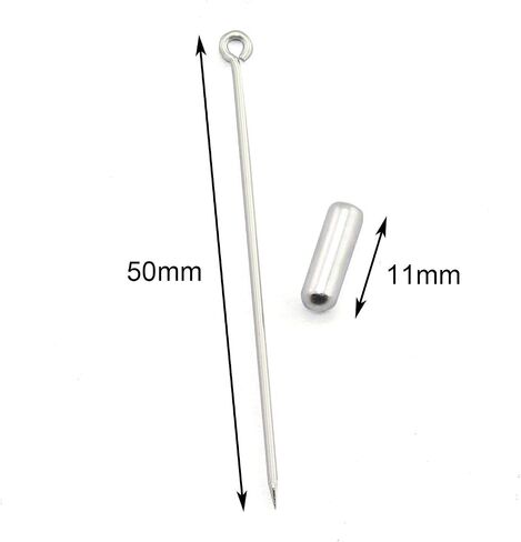 NX Garden 20pcs Copper Brooch Metal Stick Pin DIY Handmade Jewelry Findings Long Needle Eye Pin for Lapel Scarf Hat Safety Pins with Stopper Ends Bronze Tone in Saudi Arabia
