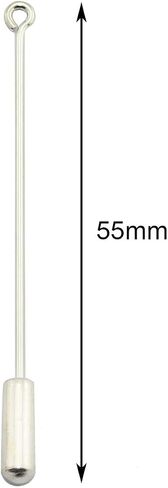 NX Garden 20pcs Copper Brooch Metal Stick Pin DIY Handmade Jewelry Findings Long Needle Eye Pin for Lapel Scarf Hat Safety Pins with Stopper Ends Bronze Tone in Saudi Arabia