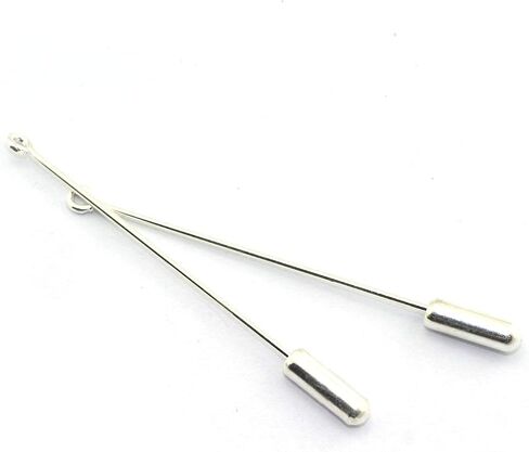 NX Garden 20pcs Copper Brooch Metal Stick Pin DIY Handmade Jewelry Findings Long Needle Eye Pin for Lapel Scarf Hat Safety Pins with Stopper Ends Bronze Tone in Saudi Arabia