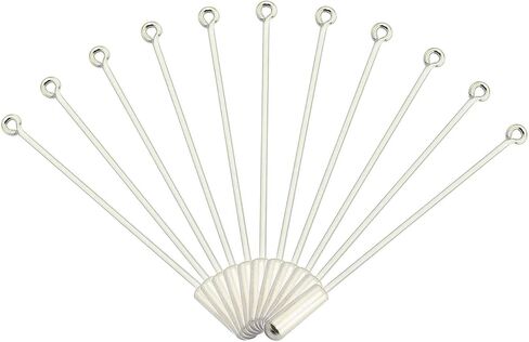 NX Garden 20pcs Copper Brooch Metal Stick Pin DIY Handmade Jewelry Findings Long Needle Eye Pin for Lapel Scarf Hat Safety Pins with Stopper Ends Bronze Tone in Saudi Arabia