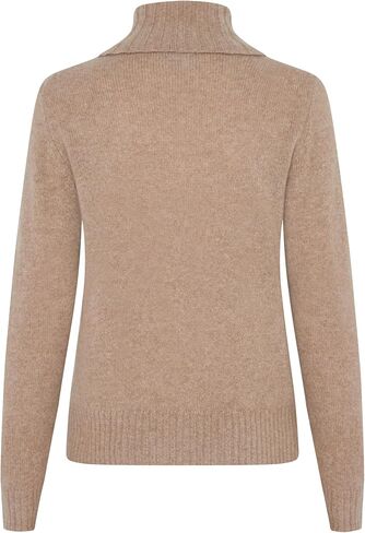 Women's 100% Cashmere Turtleneck Sweater, Regular Fit, Stylish Premium Knit Jumper for Autumn Winter in Kuwait